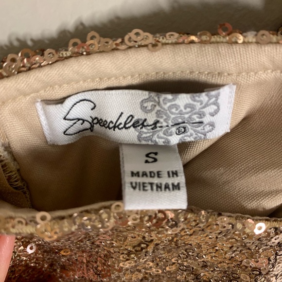 Speechless Gold Sequins Mini Dress - Picture 6 of 10